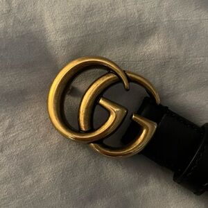 Gucci Black and Gold Women’s Belt